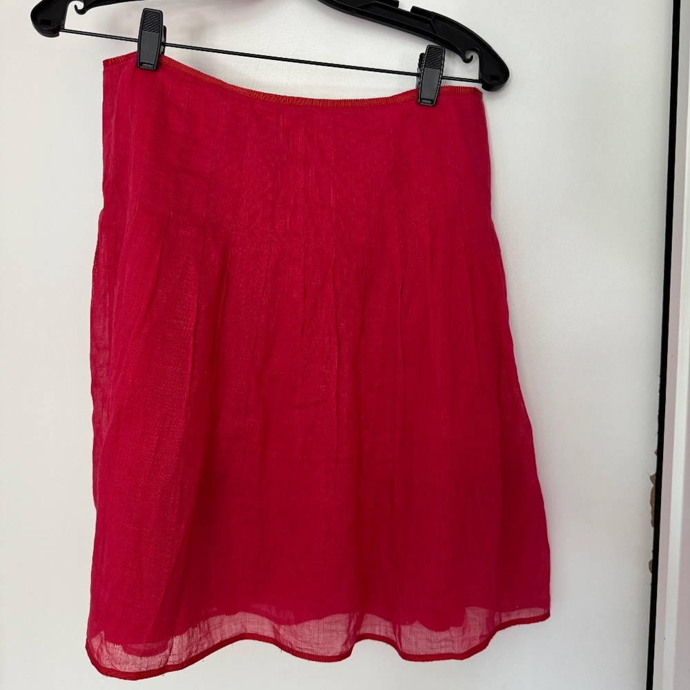 J. Crew cotton lined skirt, red size 4